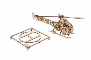 Ugears Mini Helicopter i gruppen Bygg & Verktyg / Byggsatser tr / Mekaniska 3D-Pussel hos Rynosx4 Hobbyshop AB (UG70225)