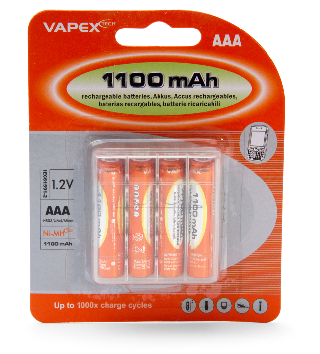 AAA/R3 Batteri NiMH 1100mAh 4-pack i gruppen Elektronik / Batterier & laddare / Batterier / NiMH hos Rynosx4 Hobbyshop AB (VP4VTE1100AAA)