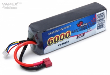 Li-Po Batteri 3S 11,1V 6000mAh 50C T-Kontakt i gruppen Elektronik / Batterier & laddare / Batterier / Li-Po hos Rynosx4 Hobbyshop AB (VP98225)