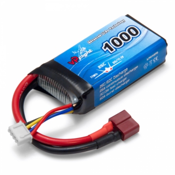Li-Po Batteri 3S 11,1V 1000mAh 25C T-Kontakt i gruppen Elektronik / Batterier & laddare / Batterier / Li-Po hos Rynosx4 Hobbyshop AB (VPLP010FD)