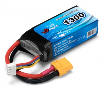 Li-Po Batteri 3S 11,1V 1300mAh 30C XT60-Kontakt i gruppen Elektronik / Batterier & laddare / Batterier / Li-Po hos Rynosx4 Hobbyshop AB (VPLP014FXT)