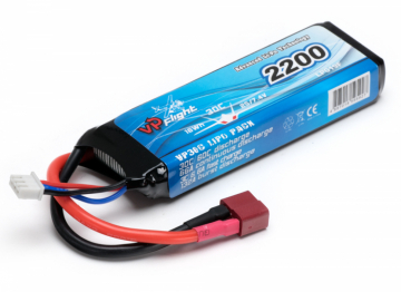 Li-Po Batteri 2S 7,4V 2200mAh 30C T-Kontakt i gruppen RADIOSTYRD BIL / Tillbehör / Batterier hos Rynosx4 Hobbyshop AB (VPLP019FD)