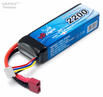 Li-Po Batteri 3S 11,1V 2200mAh 30C T-Kontakt i gruppen Elektronik / Batterier & laddare / Batterier / Li-Po hos Rynosx4 Hobbyshop AB (VPLP020FD)