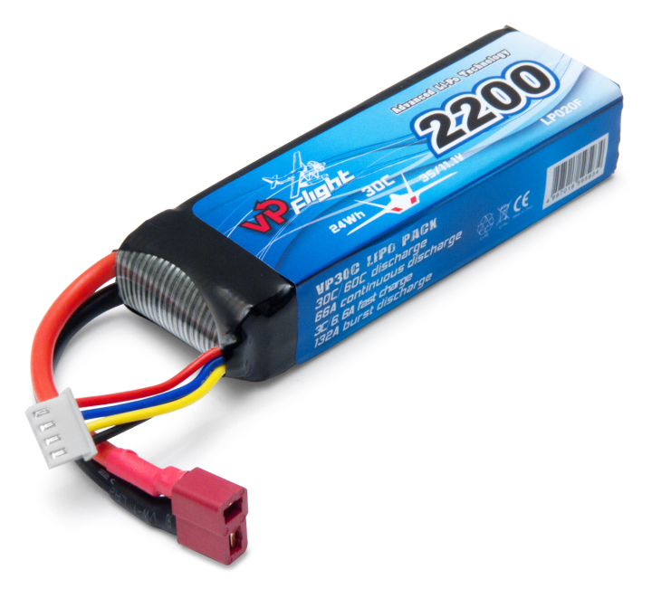 Li-Po Batteri 3S 11,1V 2200mAh 30C T-Kontakt i gruppen Elektronik / Batterier & laddare / Batterier / Li-Po hos Rynosx4 Hobbyshop AB (VPLP020FD)