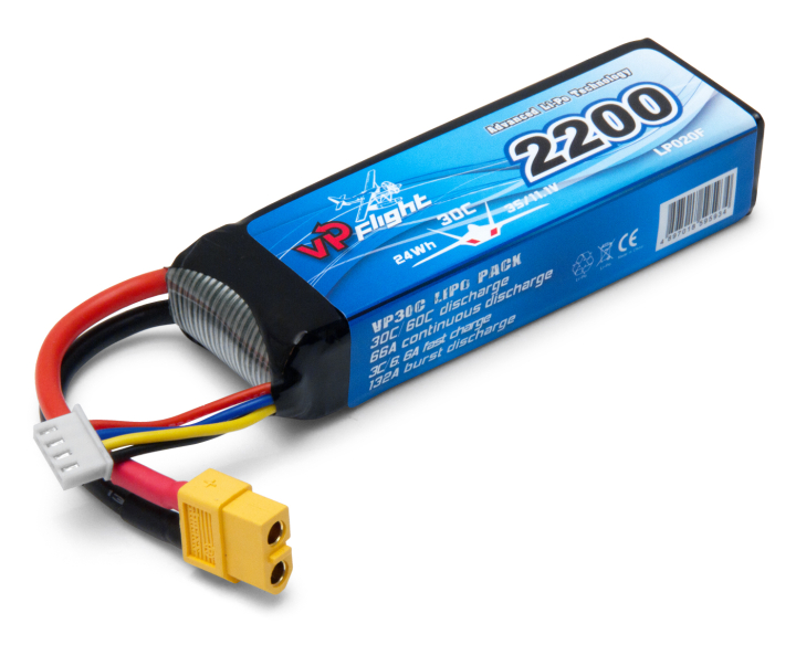 Li-Po Batteri 3S 11,1V 2200mAh 30C XT60-kontakt i gruppen Elektronik / Batterier & laddare / Batterier / Li-Po hos Rynosx4 Hobbyshop AB (VPLP020FXT)