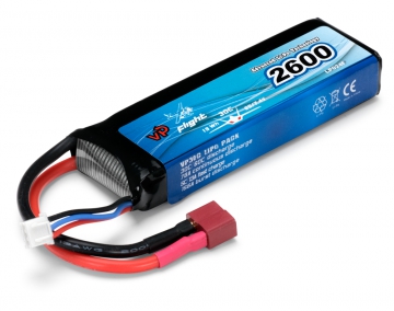 Li-Po Batteri 2S 7,4V 2600mAh 30C T-Kontakt i gruppen Elektronik / Batterier & laddare / Batterier / Li-Po hos Rynosx4 Hobbyshop AB (VPLP024FD)