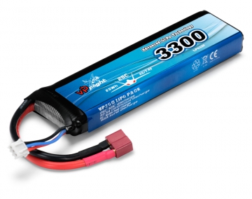 Li-Po Batteri 2S 7,4V 3300mAh 25C T-Kontakt i gruppen Elektronik / Batterier & laddare / Batterier / Li-Po hos Rynosx4 Hobbyshop AB (VPLP032FD)