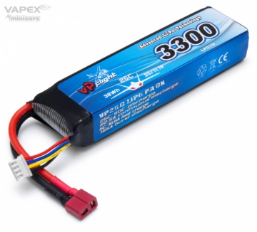 Li-Po Batteri 3S 11,1V 3300mAh 25C T-Kontakt i gruppen Elektronik / Batterier & laddare / Batterier / Li-Po hos Rynosx4 Hobbyshop AB (VPLP033FD)