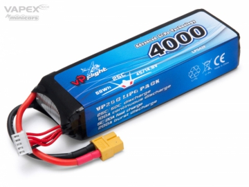 Li-Po Batteri 4S 14,8V 4000mAh 25C XT60-Kontakt i gruppen Elektronik / Batterier & laddare / Batterier / Li-Po hos Rynosx4 Hobbyshop AB (VPLP042FXT)