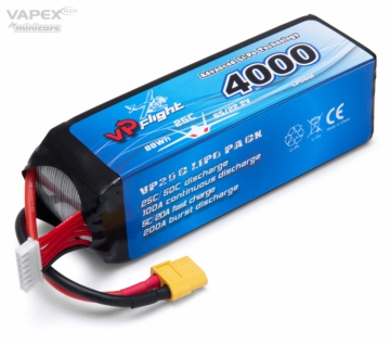 Li-Po Batteri 6S 22,2V 4000mAh 25C XT60-Kontakt i gruppen Elektronik / Batterier & laddare / Batterier / Li-Po hos Rynosx4 Hobbyshop AB (VPLP044FXT)