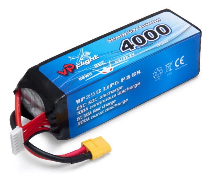 Li-Po Batteri 6S 22,2V 4000mAh 25C XT60-Kontakt i gruppen Elektronik / Batterier & laddare / Batterier / Li-Po hos Rynosx4 Hobbyshop AB (VPLP044FXT)