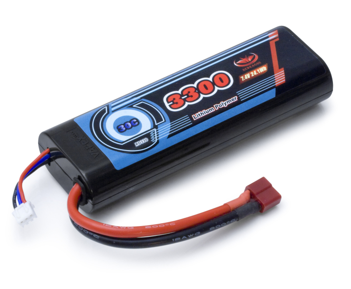 Li-Po Batteri 2S 7,4V 3300mAh 30C T-kontakt i gruppen Elektronik / Batterier & laddare / Batterier / Li-Po hos Rynosx4 Hobbyshop AB (VPRD330D2)