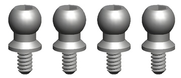 Kulled Skruv 4.5x9.2mm (4) i gruppen RADIOSTYRD BIL / Reservdelar / WL Delar hos Rynosx4 Hobbyshop AB (WL0438)
