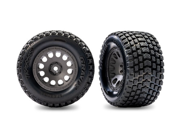 Traxxas Däck & Fälg Gravix / Mini XRT Grå Bak (2)