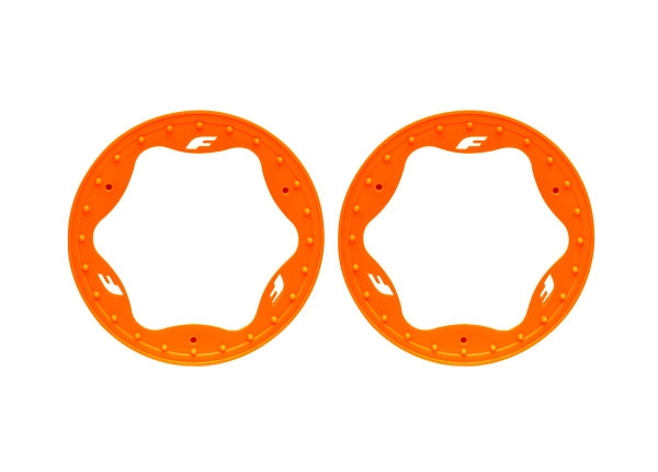 "Traxxas Beadlock Ringar Orange Pro Scale Sand Car Race 3.5"" Fram Standard (2)"