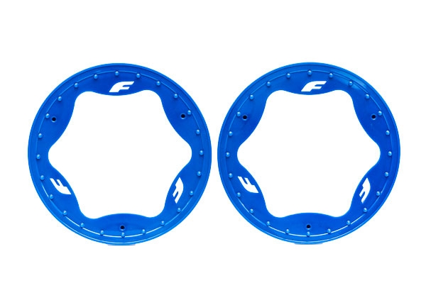 "Traxxas Beadlock Ringar Blå Pro Scale Sand Car Race 3.9"" Bak Standard (2)"