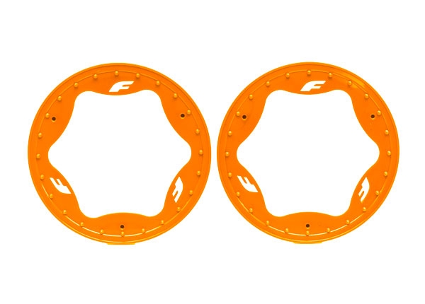 "Traxxas Beadlock Ringar Orange Pro Scale Sand Car Race 3.9"" Bak Standard (2)"