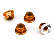 Traxxas Låsmutter Fläns M4 Alu Orange (4)