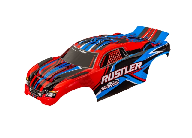Traxxas Kaross Rustler 2WD Clipless Röd