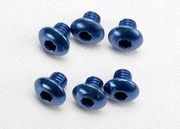 Traxxas Skruvar M4x4mm Kullrig Insex Alu Blå (6)