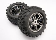 Traxxas Dck & Flg Maxx/SS Svart Krom (17mm) 3.8'' TSM (2)