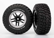 Traxxas Dck & Flg BFGoodrich/S-Spoke Svart-Krom 4WD/2WD Bak (2)