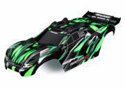 Traxxas Kaross Rustler 4x4 Ultimate Grn Komplett Clipless