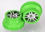 Traxxas Flg SCT Split-Spoke Krom-Grn 2.2/3.0' 4WD/2WD Bak (2)