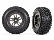 Traxxas Dck & Flg SCT Offroad/ Split-Spoke Gray 2.8" 4WD TSM (2)