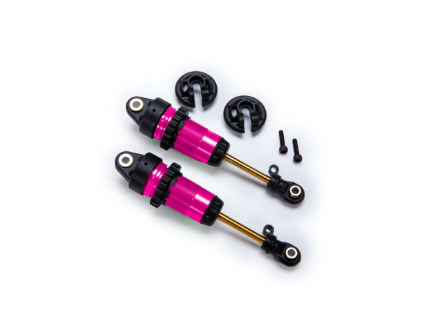 Traxxas Stötdämpare GTR Long Rosa utan fjädrar (2)