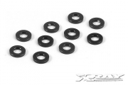 Shims set alum 3x6x1 mm svart (10)