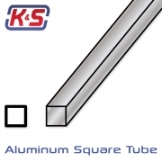 Aluminiumr�r Fyrkant 3.2x305mm  (1/8'') (.014'') (1)