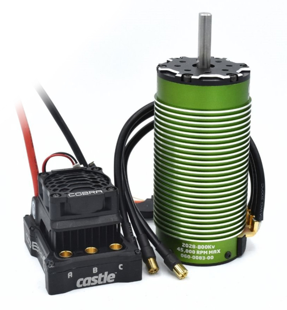 Castle Cobra 6 8S ESC, 2028-800KV Motor Combo 1/6-1/8