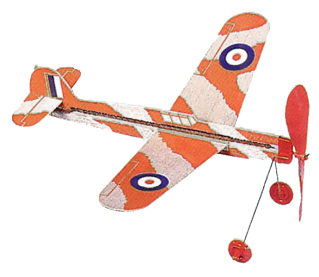 DPR Spitfire Friflyg Balsabyggsats Gummimotor
