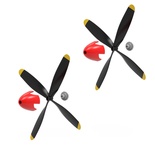 Volantex Propeller Set 4-blad P51D 400mm Röd (2)