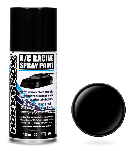 Hobbynox Svart R/C Racing Spray Färg 150 ml