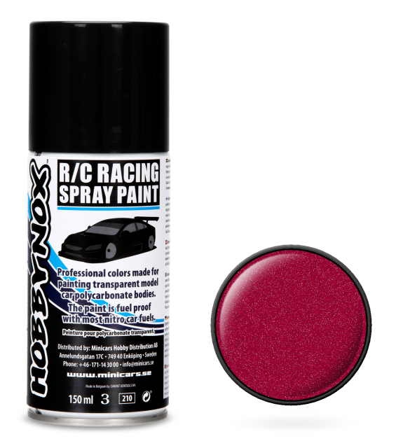 Hobbynox Metallic Röd R/C Racing Spray Färg 150 ml
