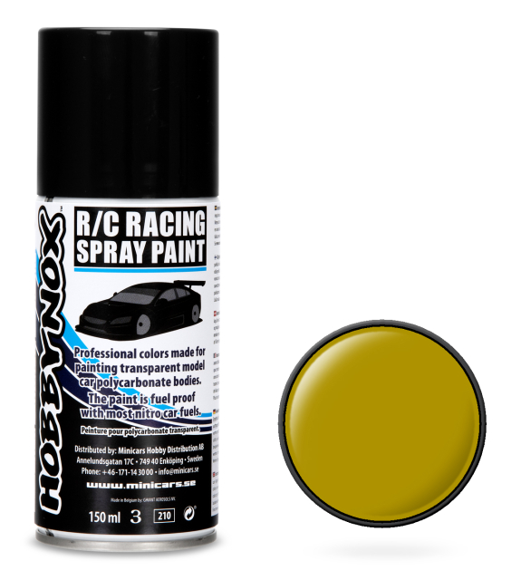 Hobbynox Transparent  Inca Gul R/C Racing Spray Färg 150 ml