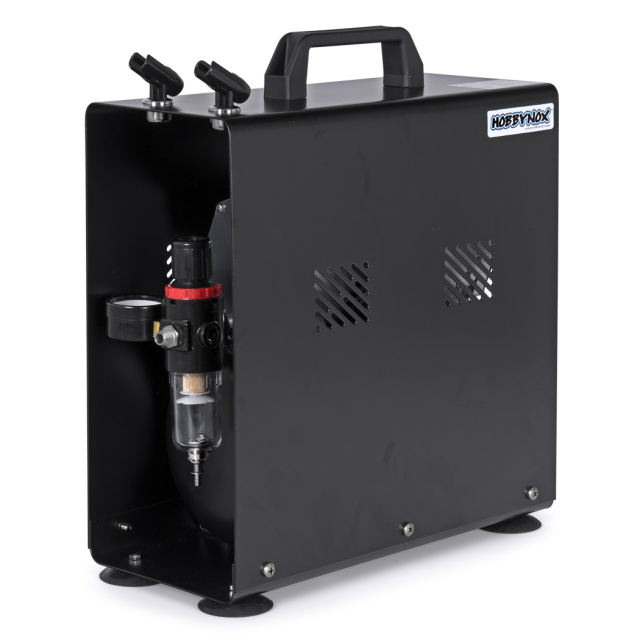 Hobbynox Airbrush Kompressor 1/6HP med 3L Tank (0-4BAR)