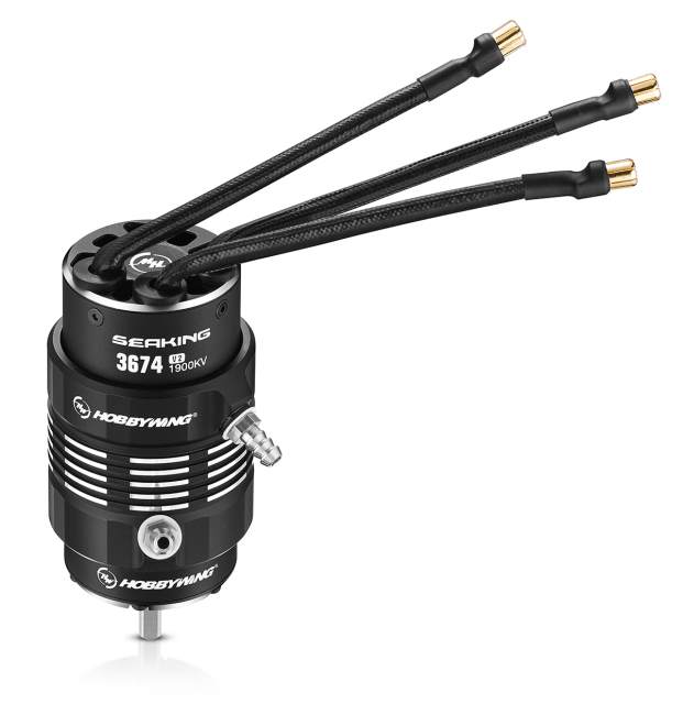 Motor Seaking 3674SL 1900kV Black V2 Båt 2-6S
