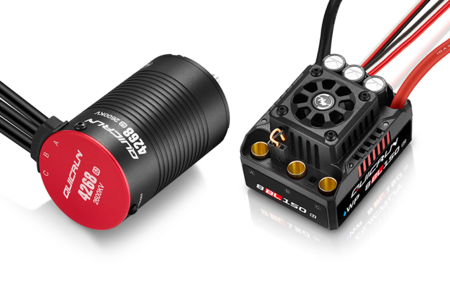Hobbywing QuicRun Combo WP 8BL150 G2 - 4268SL 2600kV G2 1/8 Sensorlös