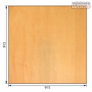 Basswood Plywood 1.5x915x915 mm 3-ply
