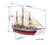 OcCre Fram 1/85 Expeditionsfartyg 586mm