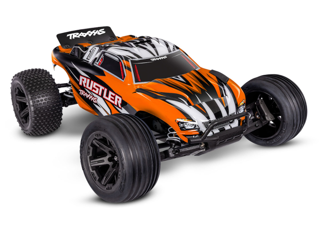 Traxxas Rustler 2WD 1/10 EHD Orange-X - Batteri/USB-C Laddare