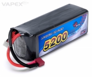 Li-Po Batteri 4S 14,8V 5200mAh 40C T-kontakt