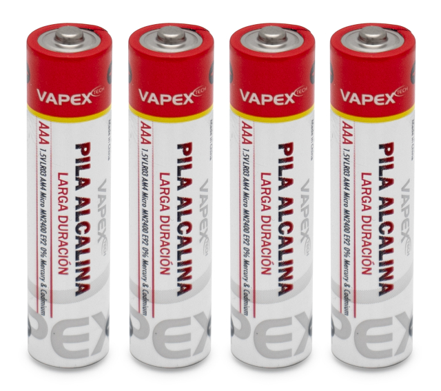 Vapex Alkaline Plus Batterier AAA (4)