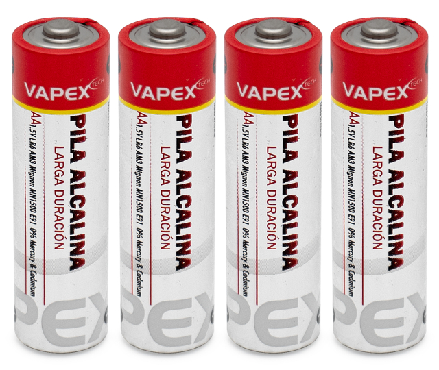 Vapex Alkaline Plus Batterier AA/R6 (4)