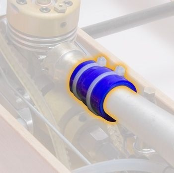 Avgasslang 16x22x100mm Silikon