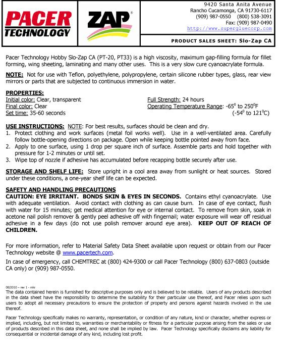 ZAP Slow CA- 28gr Gul
