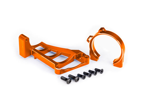 Traxxas Motorfäste Fram & Bak Set Alu Orange Maxx